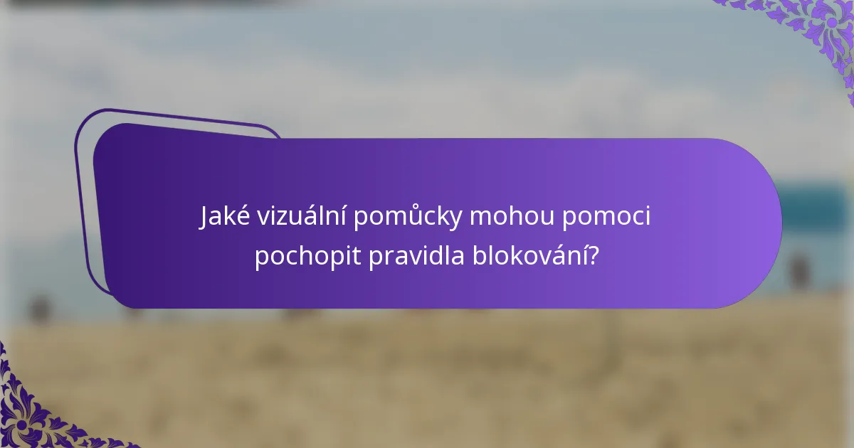 Jaké vizuální pomůcky mohou pomoci pochopit pravidla blokování?